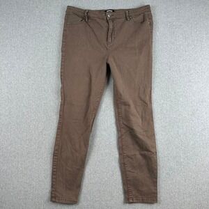 Buffalo David Bitton Hanna High Rise Soft Stretch Skinny Jeans Women 14 34 Brown